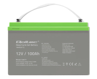 Qoltec Akumulator żelowy Deep Cycle | 12V | 100Ah - 1115805 - zdjęcie 1